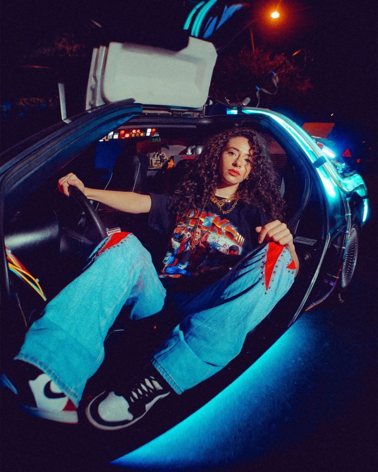 Delorean Time Machine Night Photoshoot For Clothing Brand