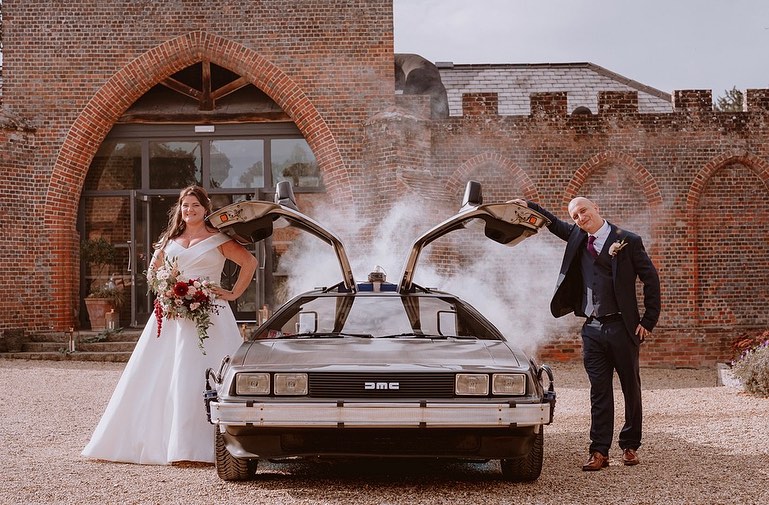 Delorean Time Machine BTTF Themed Wedding